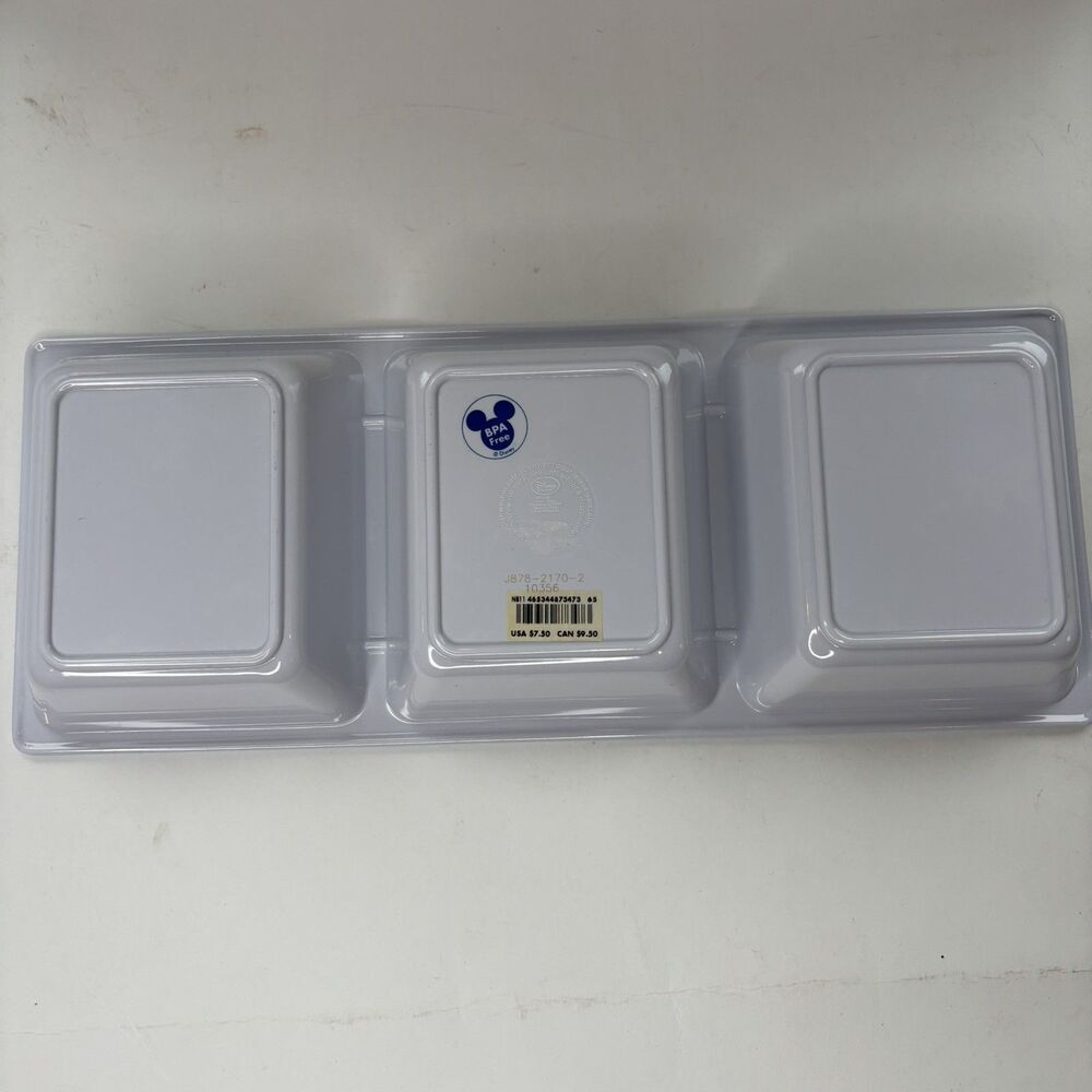 Disney Mickey Mouse Snack Serving Tray Divided Sections Multicolor Rectangle - Picture 4 of 16